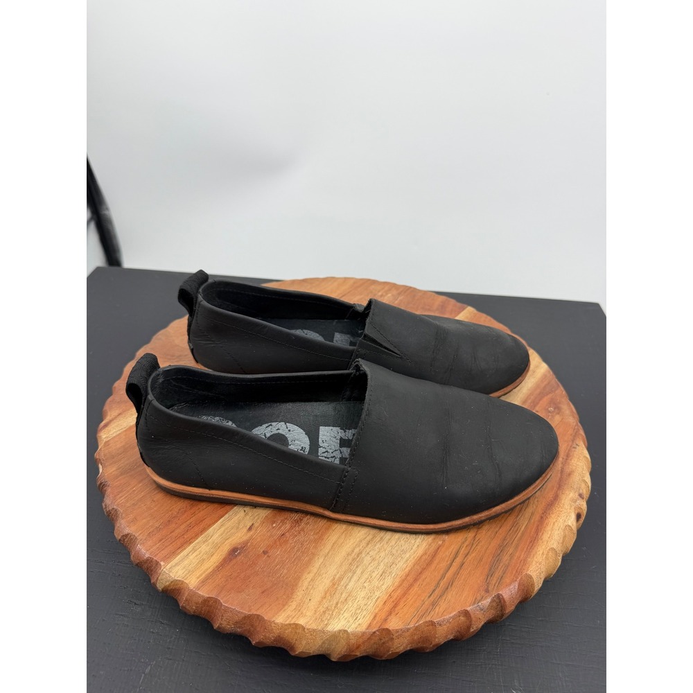 Sorel Ella Slip On Product Type Womens Size 8 Black Leather Flats NL3683-010